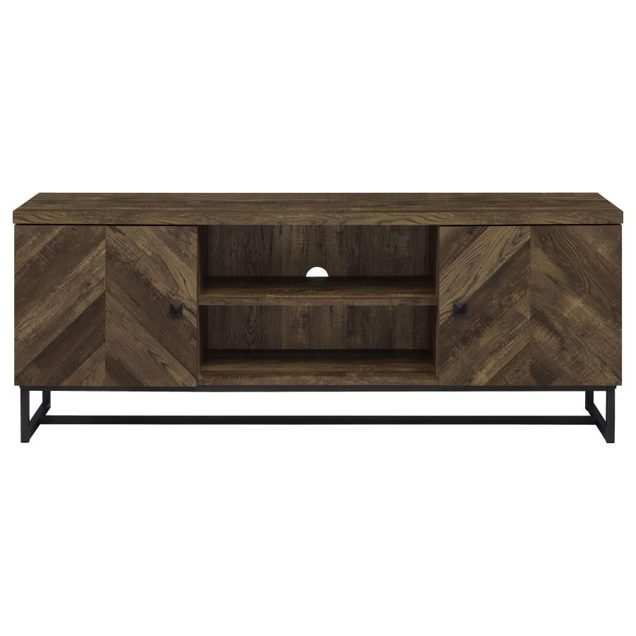 Myles 2-door Engineered Wood 60-inch TV Stand Rustic Oak-zoom-4