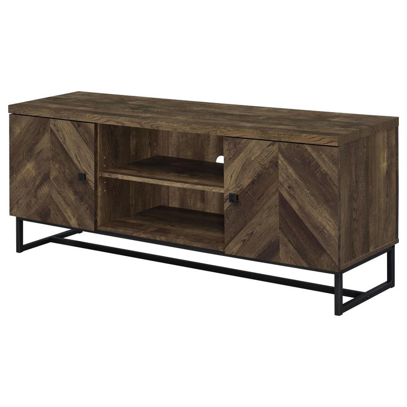 Myles 2-door Engineered Wood 60-inch TV Stand Rustic Oak-zoom-