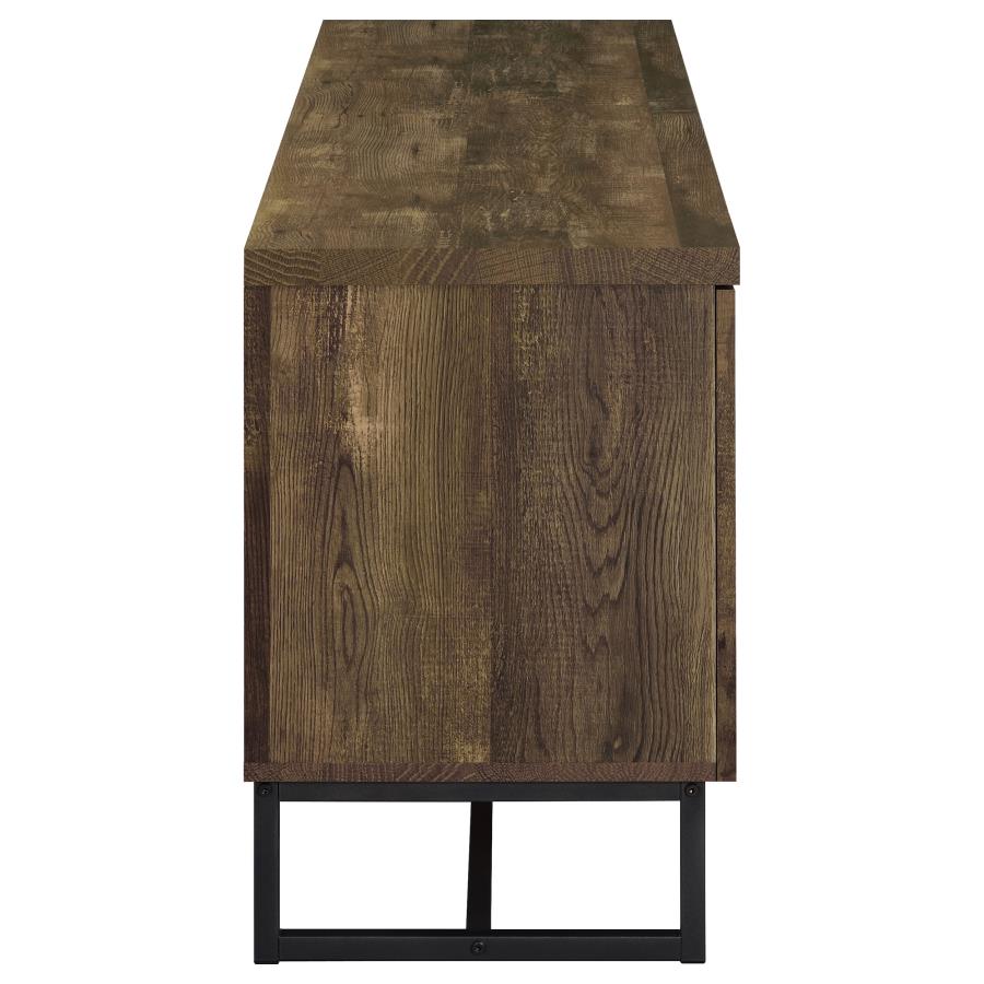 Myles 2-door Engineered Wood 60-inch TV Stand Rustic Oak-zoom-9