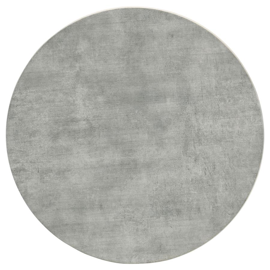 Hadi Round SmartTop Side End Table Cement and Gunmetal-4