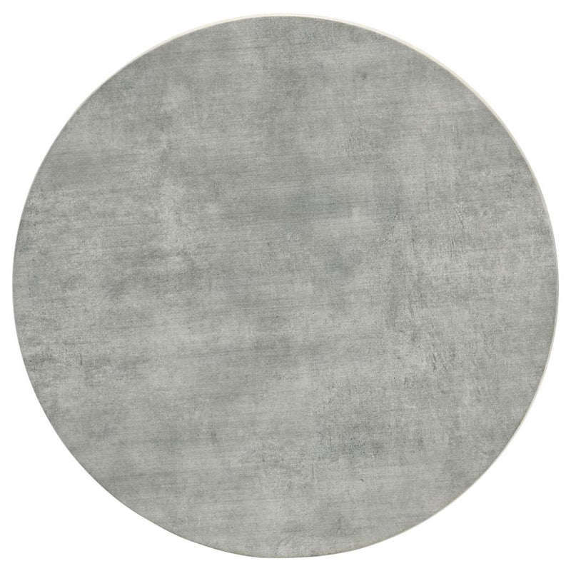Hadi Round SmartTop Side End Table Cement and Gunmetal-zoom-