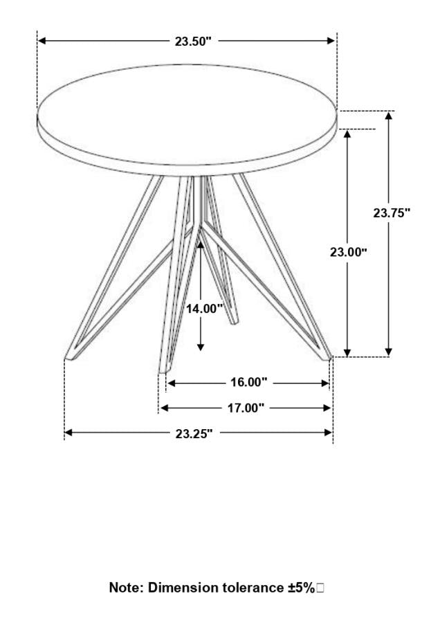 Hadi Round SmartTop Side End Table Cement and Gunmetal-zoom-6