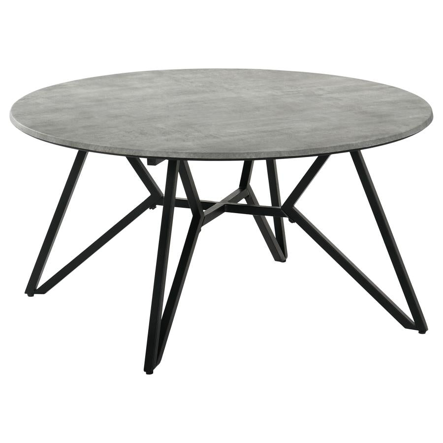 Hadi 2-piece Round SmartTop Coffee and End Table Set Cement-zoom-6