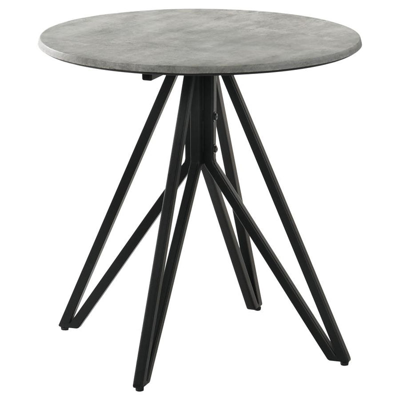 Hadi 3-piece Round SmartTop Coffee and End Table Set Cement-zoom-