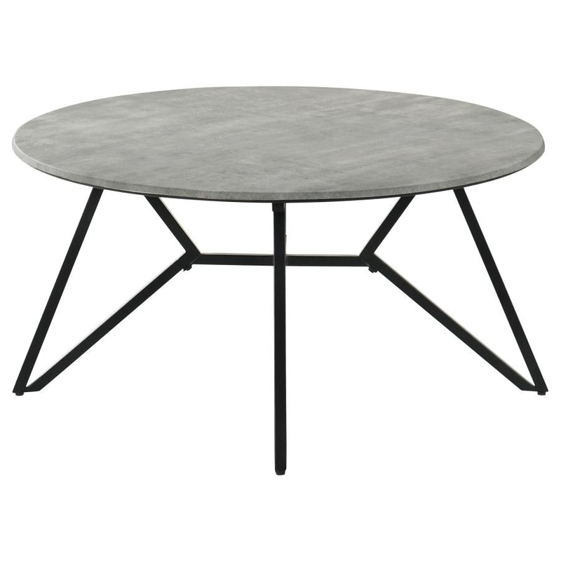 Hadi 3-piece Round SmartTop Coffee and End Table Set Cement-zoom-