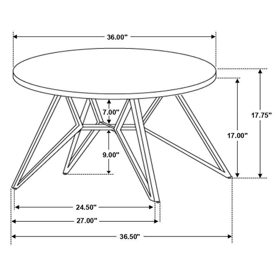 Hadi 3-piece Round SmartTop Coffee and End Table Set Cement-zoom-11