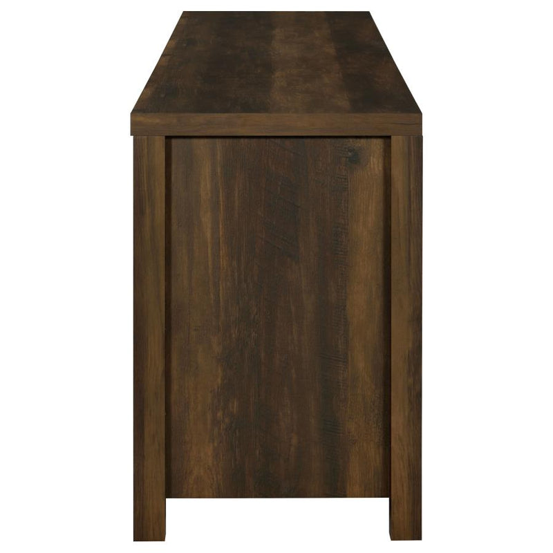 Madra 2-door Engineered Wood 79-inch TV Stand Dark Pine-zoom-