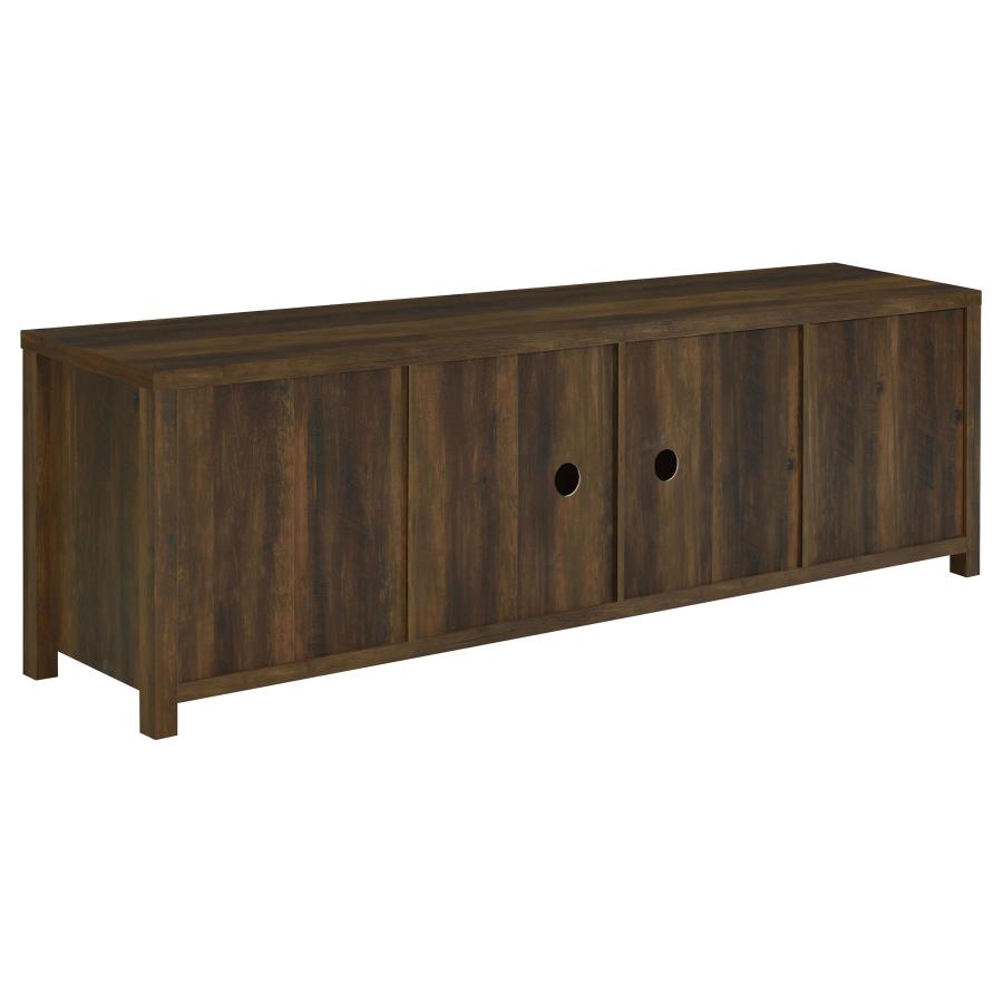 Madra 2-door Engineered Wood 79-inch TV Stand Dark Pine-9
