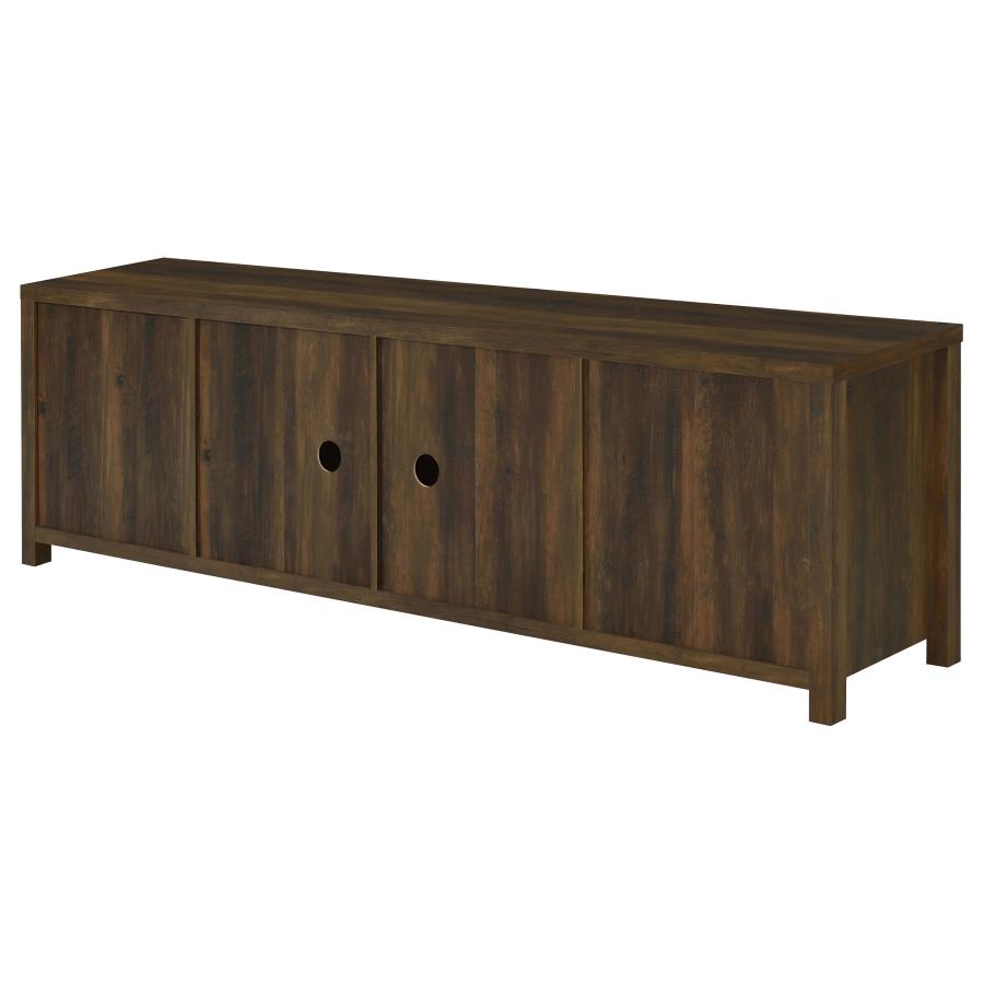 Madra 2-door Engineered Wood 79-inch TV Stand Dark Pine-10