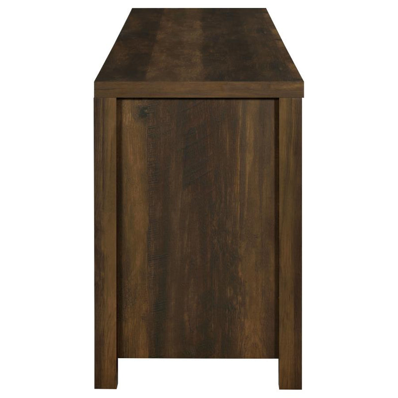 Madra 2-door Engineered Wood 79-inch TV Stand Dark Pine-zoom-
