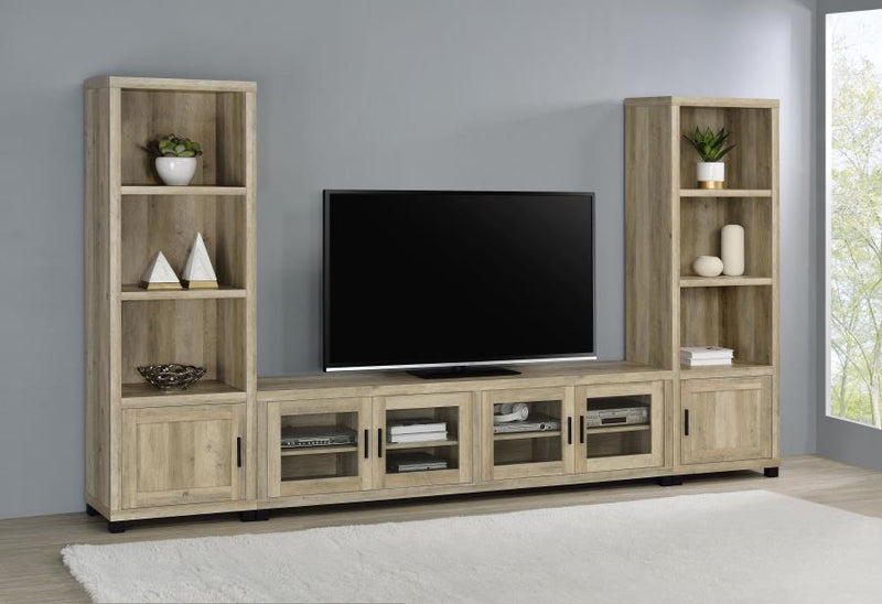 Sachin 3-piece 79-inch TV Entertainment Center Antique Pine-zoom-