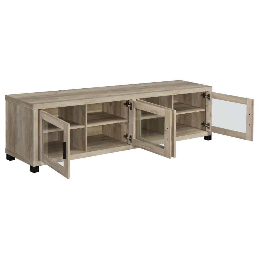 Sachin 3-piece 79-inch TV Entertainment Center Antique Pine-zoom-11