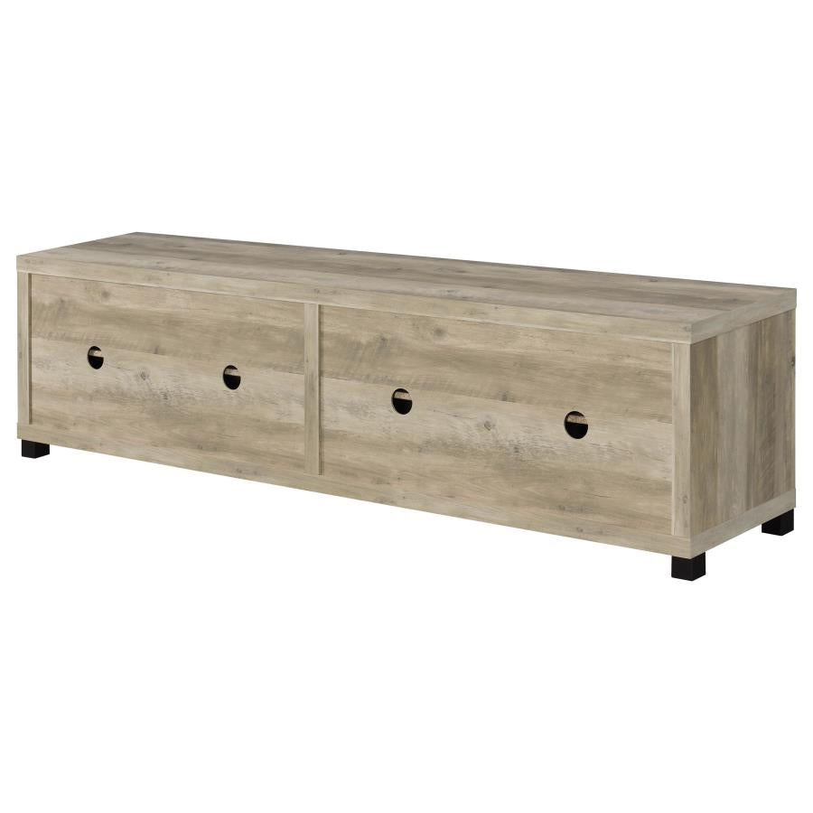 Sachin 3-piece 79-inch TV Entertainment Center Antique Pine-zoom-17