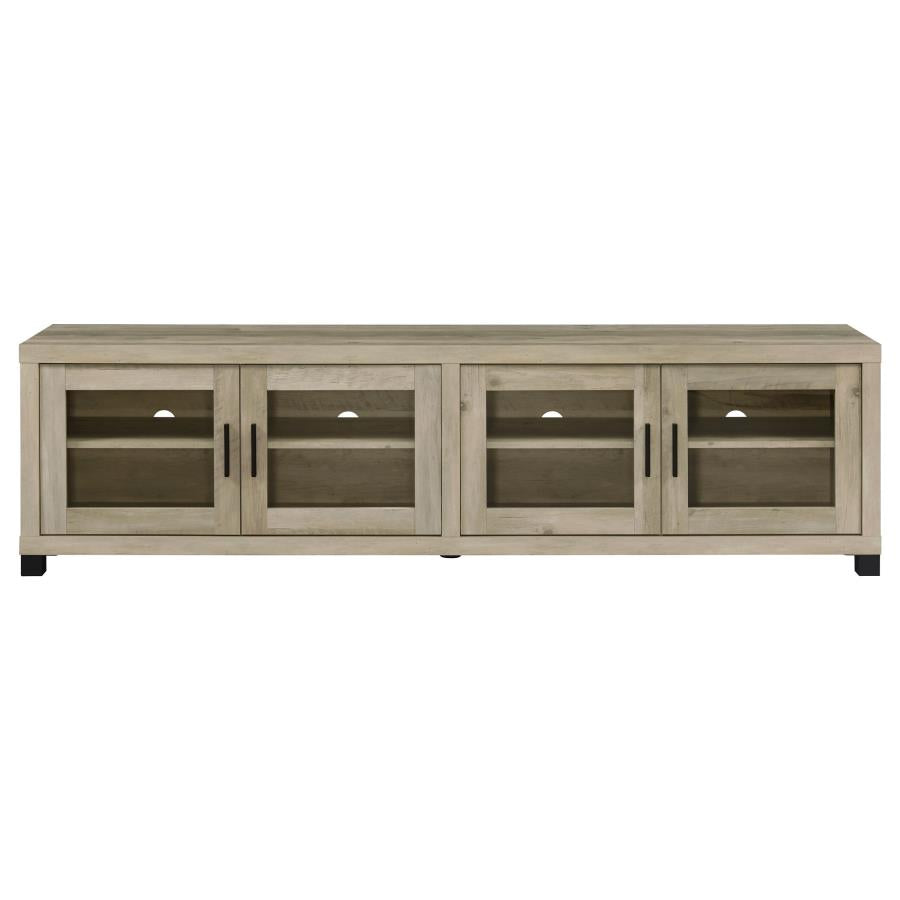 Sachin 4-door Engineered Wood 79-inch TV Stand Distressed Pine-4