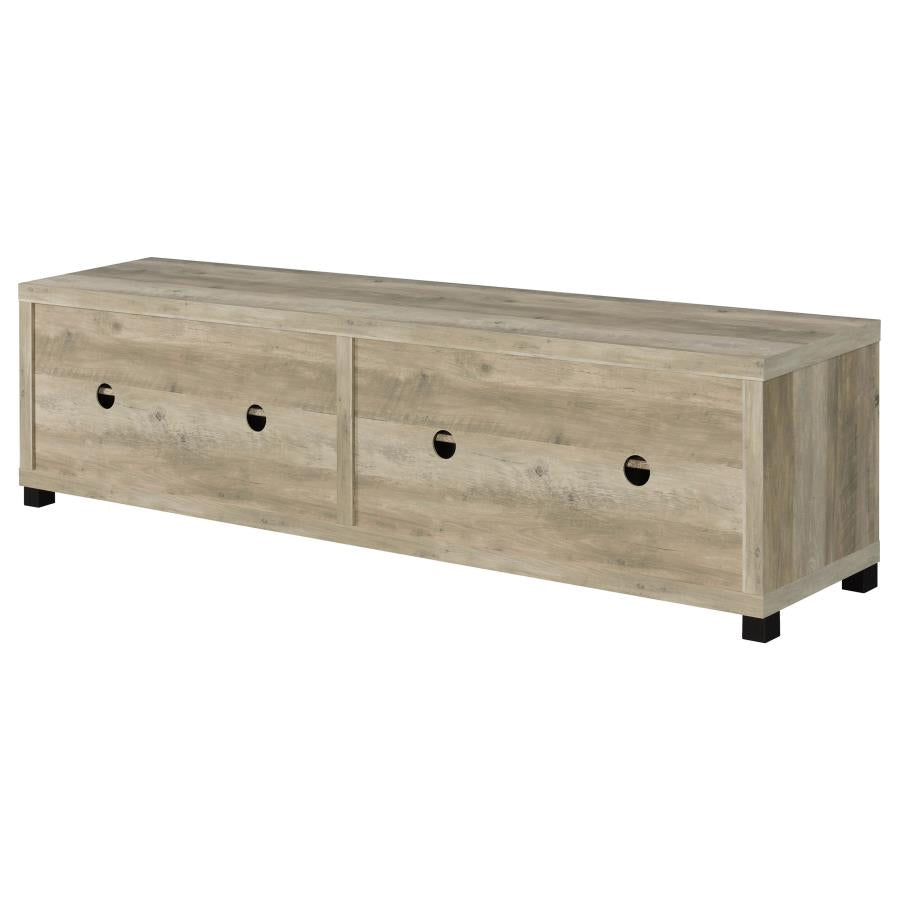Sachin 4-door Engineered Wood 79-inch TV Stand Distressed Pine-zoom-8