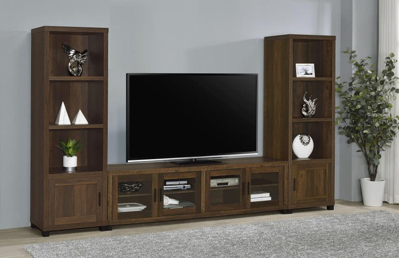 Sachin 3-piece 79-inch TV Entertainment Center Dark Pine-zoom-