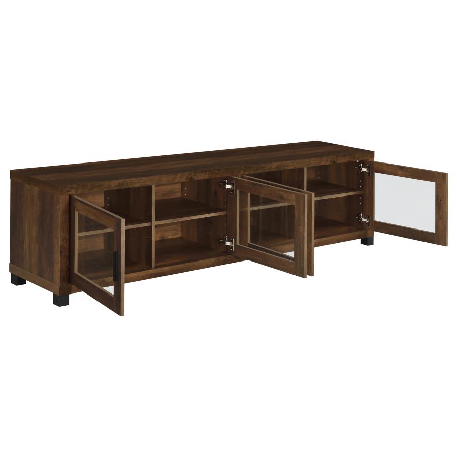 Sachin 3-piece 79-inch TV Entertainment Center Dark Pine-zoom-11