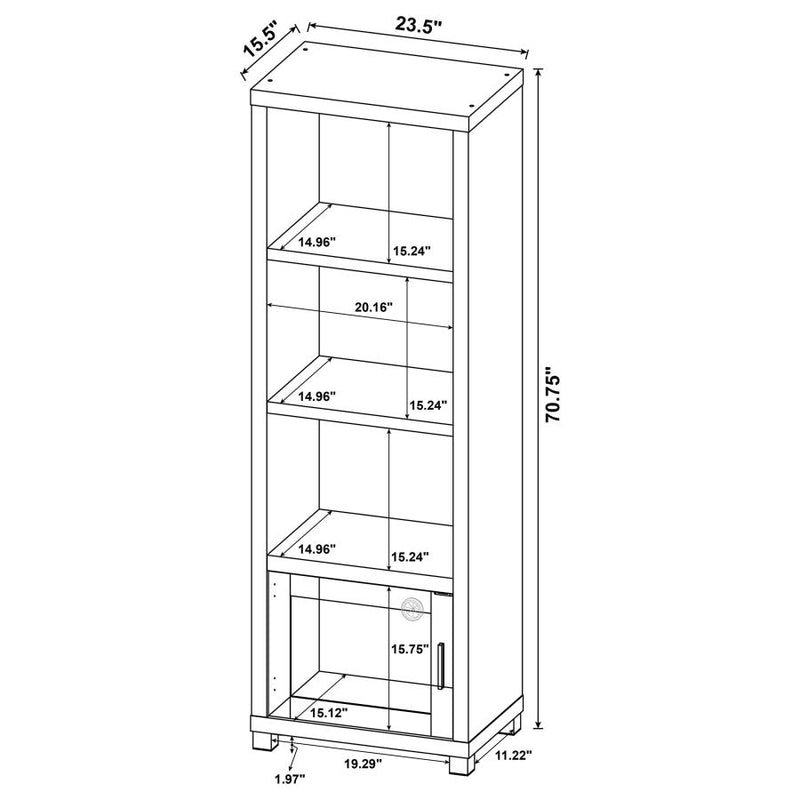 Sachin 3-piece 79-inch TV Entertainment Center Dark Pine-zoom-