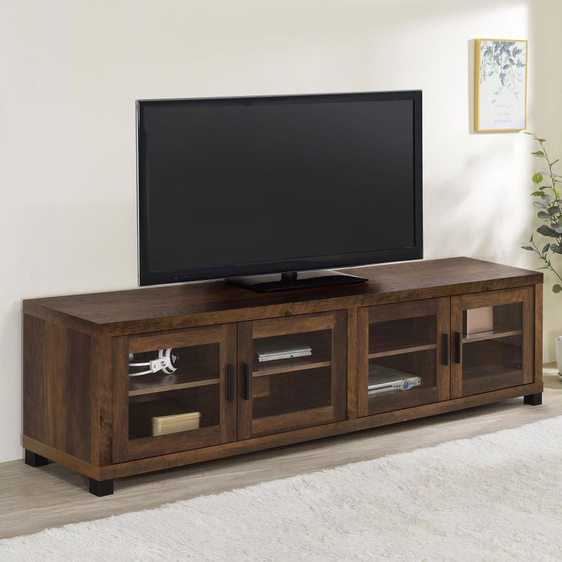 Sachin 4-door Engineered Wood 79-inch TV Stand Dark Pine-zoom-