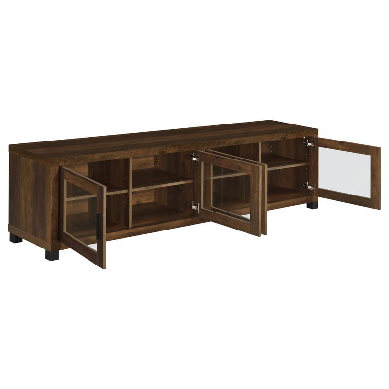 Sachin 4-door Engineered Wood 79-inch TV Stand Dark Pine-zoom-