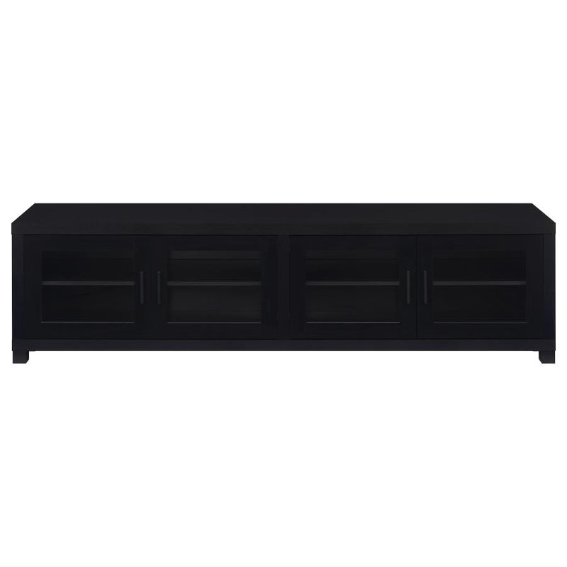 Jupiter 4-door Engineered Wood 79-inch TV Stand Black-zoom-