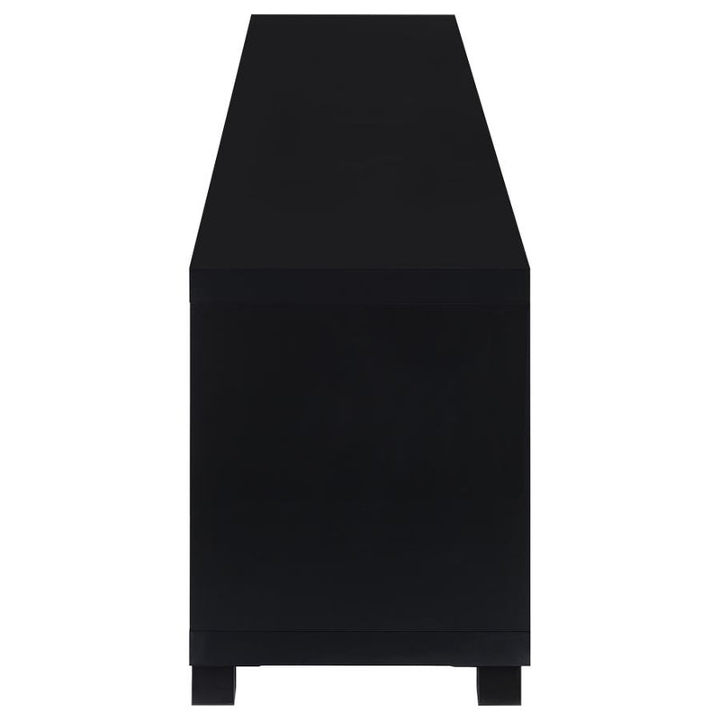 Jupiter 4-door Engineered Wood 79-inch TV Stand Black-zoom-