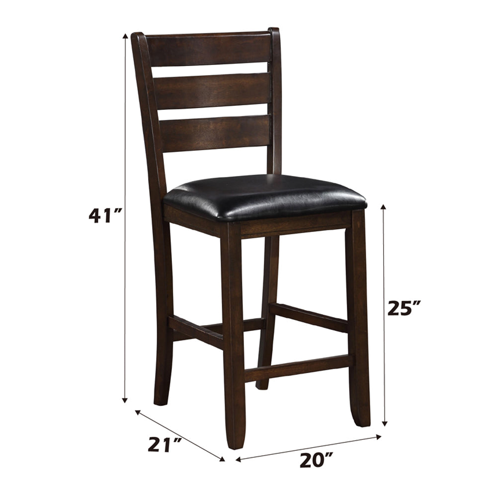 ACME Urbana Counter Height Chair Set of 2 – back view – Lusso Furniture Miami