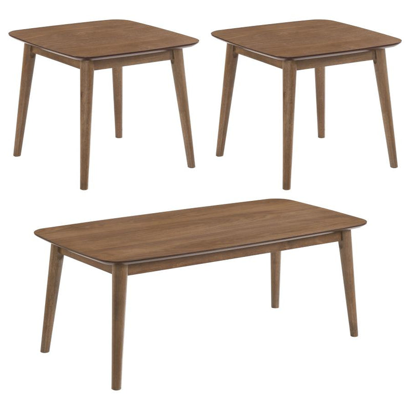 Radley 3-piece Rectangular Coffee Table Set Natural Walnut-zoom-