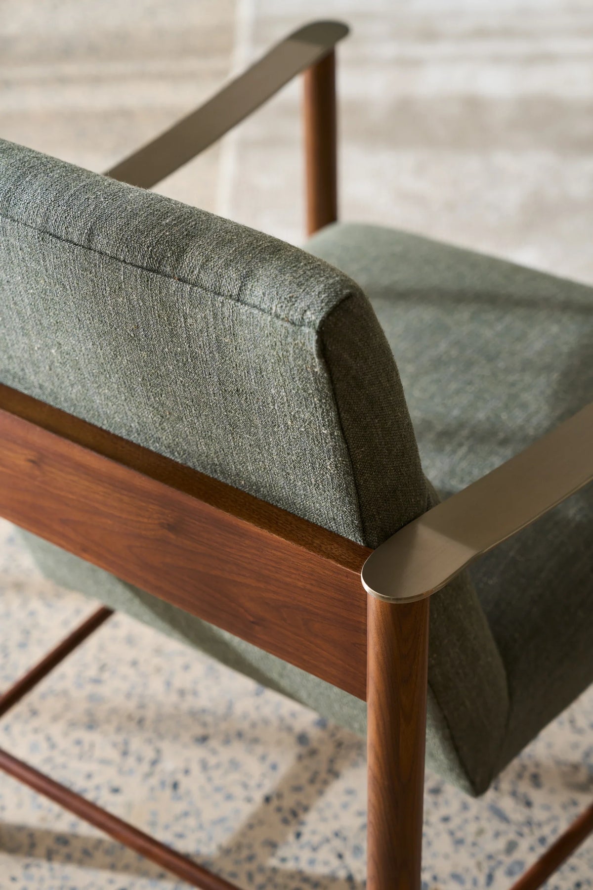 Caracole Slant Accent Chair – angle view – Lusso Furniture Miami