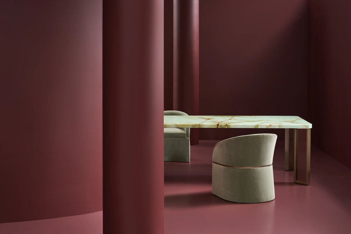 Caracole Daya Dining Chair – room setting – Lusso Furniture Miami