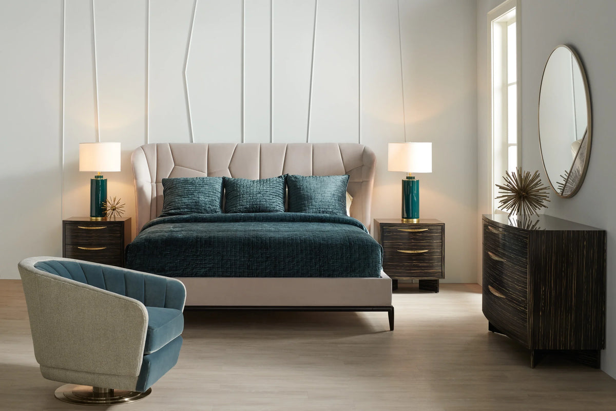 Caracole Vector Bed – detail – Lusso Furniture Miami