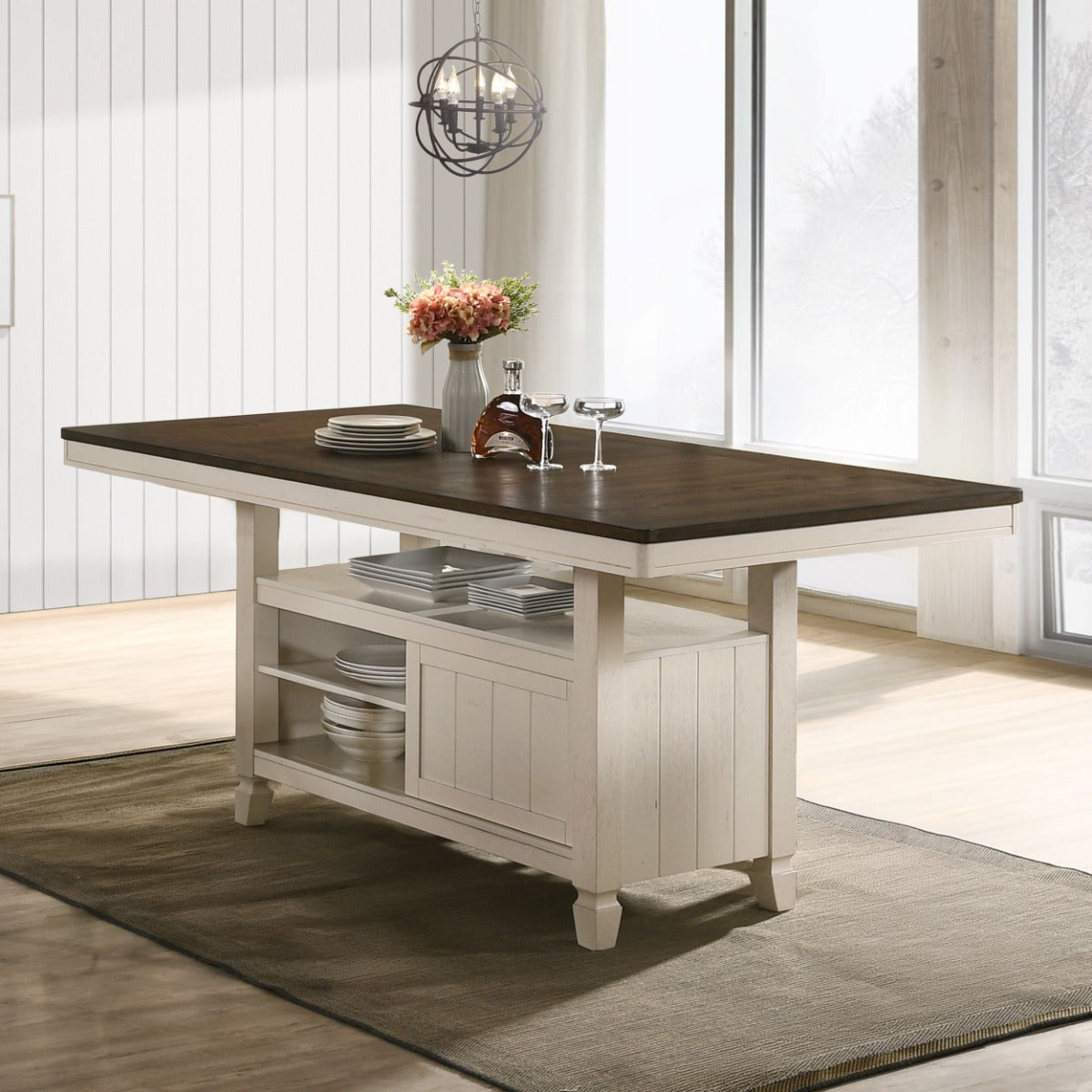 ACME Tasnim Counter Dining Table – front view – Lusso Furniture Miami