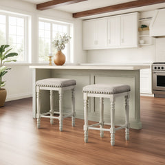 ACME Tasnim Counter Height Stool Set of 2 – close-up – Lusso Furniture Miami