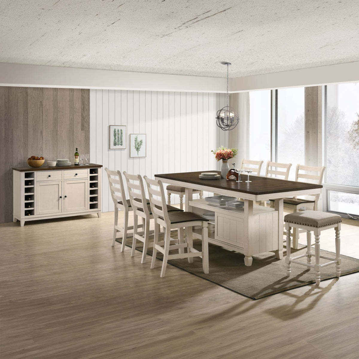ACME Tasnim Counter Height Stool Set of 2 – angle view – Lusso Furniture Miami
