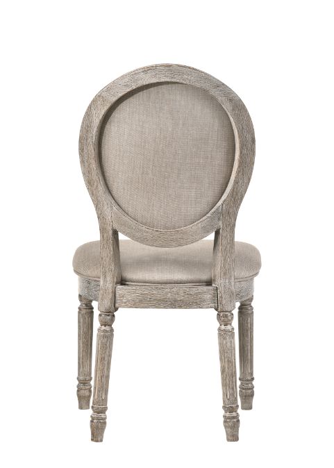 ACME Faustine Side Chair Set of 2 – side view – Lusso Furniture Miami