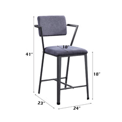 ACME Cargo Counter Height Chair Set of 2 – angle view – Lusso Furniture Miami