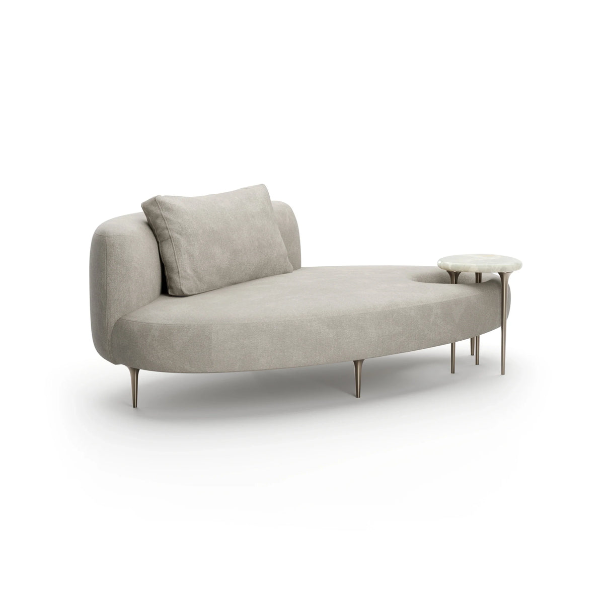 Caracole Echo Chaise – angle view – Lusso Furniture Miami