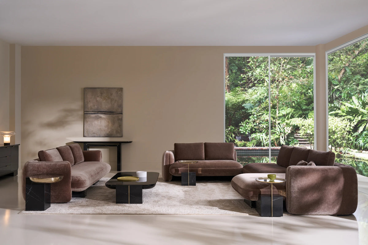 Caracole Overlap Sectional – angle view – Lusso Furniture Miami