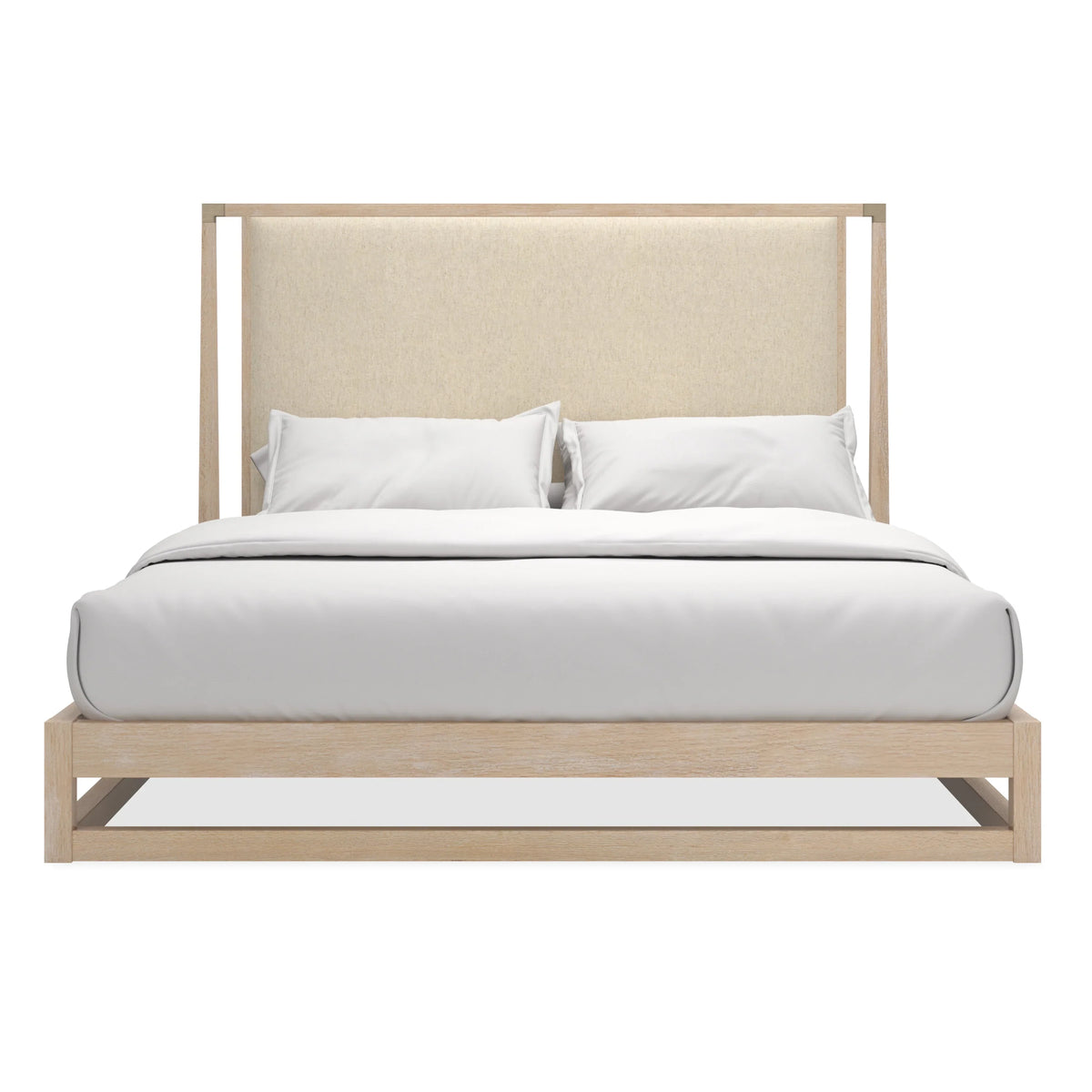 Caracole Pinstripe Bed – alternate view – Lusso Furniture Miami