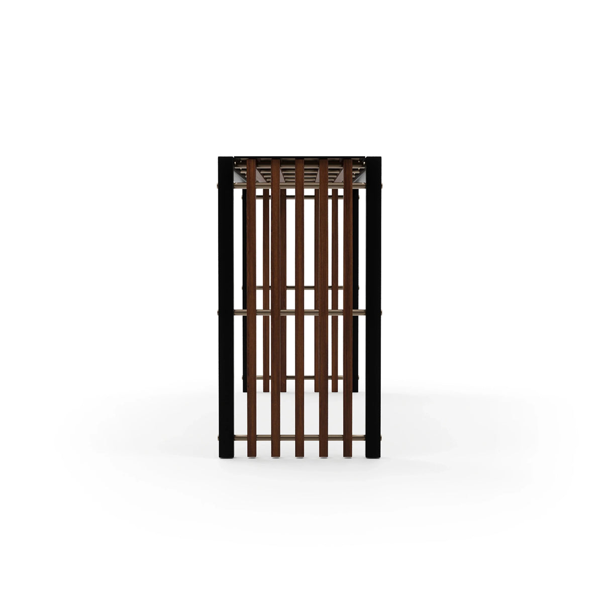 Caracole Pinstripe Dark Console Table – side view – Lusso Furniture Miami