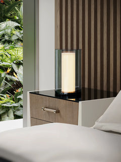 Caracole Counter Balance Nightstand – room setting – Lusso Furniture Miami