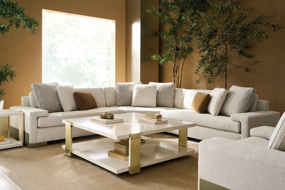 Caracole Shelfish Sectional Components – angle view – Lusso Furniture Miami