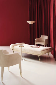 Caracole Nice Chaise – angle view – Lusso Furniture Miami
