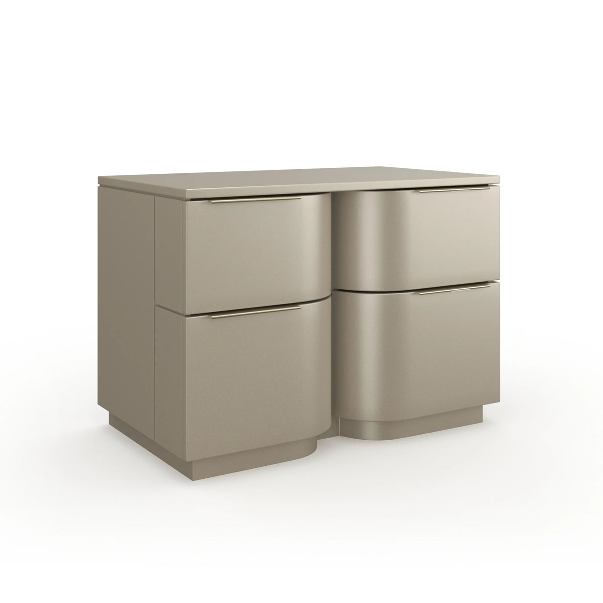 Caracole Oblique Nightstand – angle view – Lusso Furniture Miami