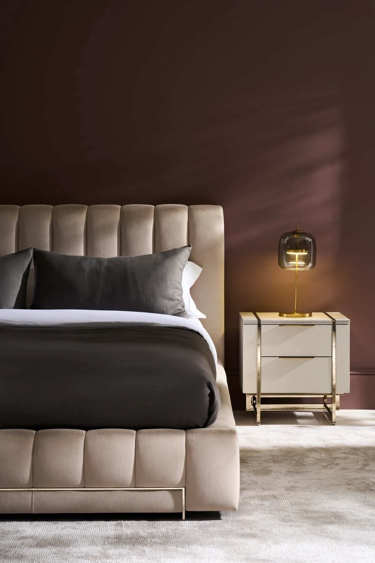 Caracole Well Balanced Bed – angle view – Lusso Furniture Miami