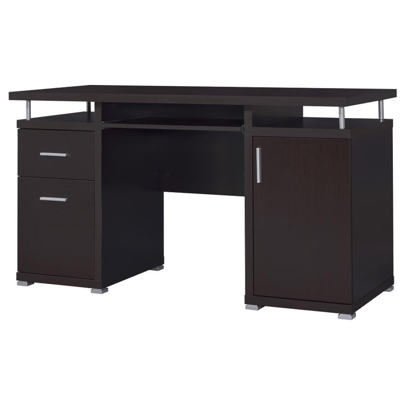 Tracy 55-inch 2-drawer Office Computer Desk Cappuccino-zoom-