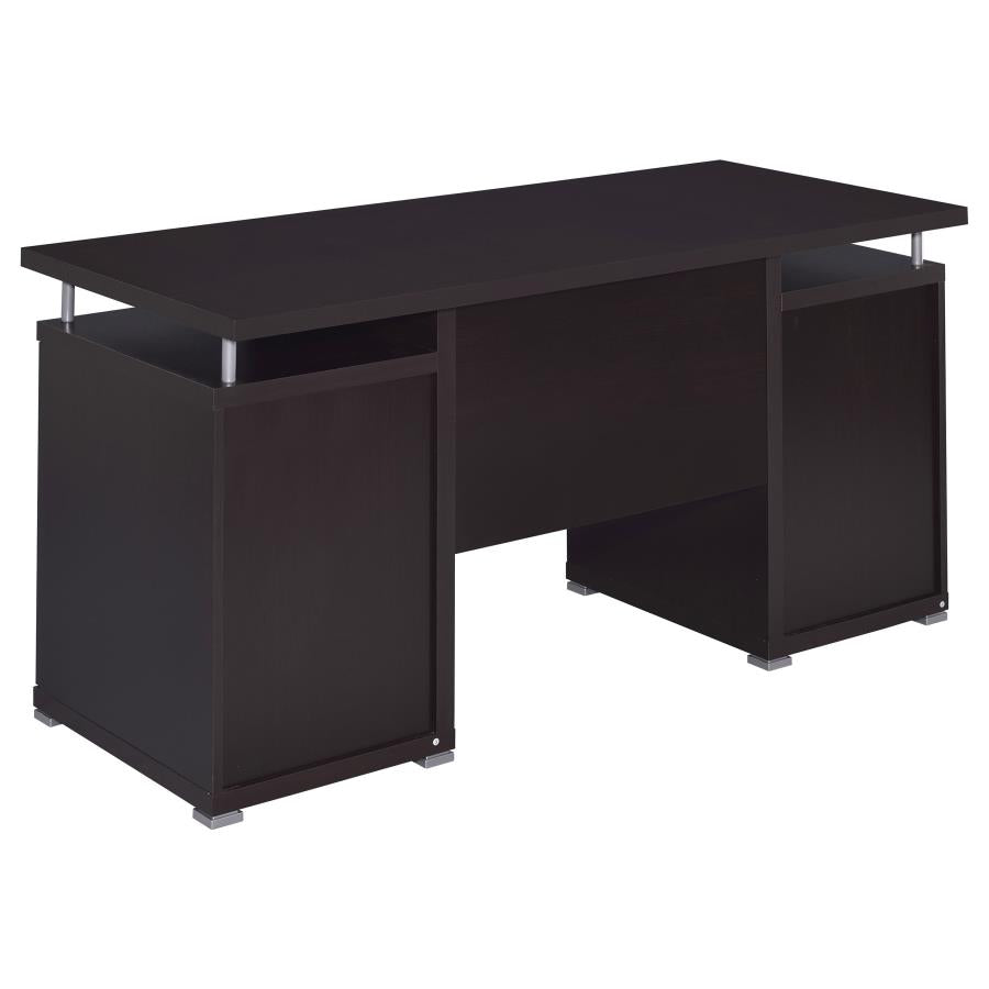 Tracy 55-inch 2-drawer Office Computer Desk Cappuccino-7