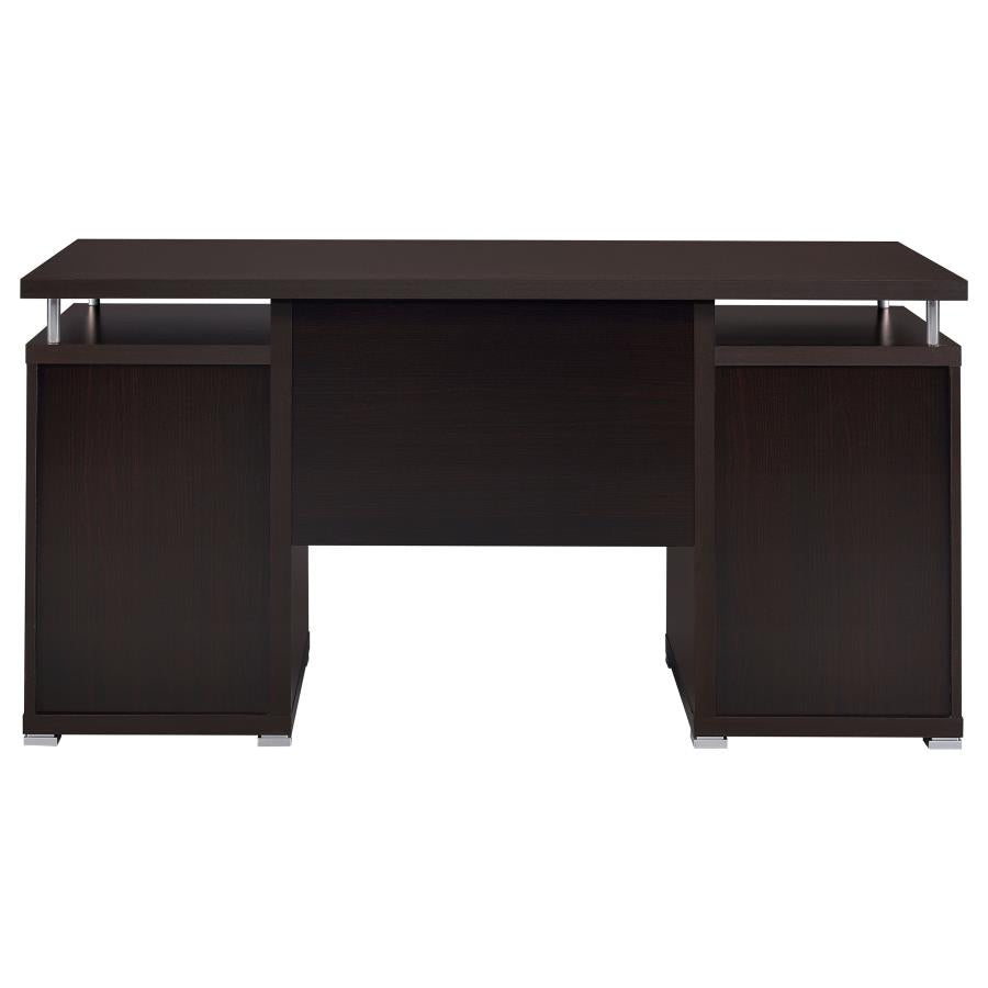 Tracy 55-inch 2-drawer Office Computer Desk Cappuccino-zoom-8