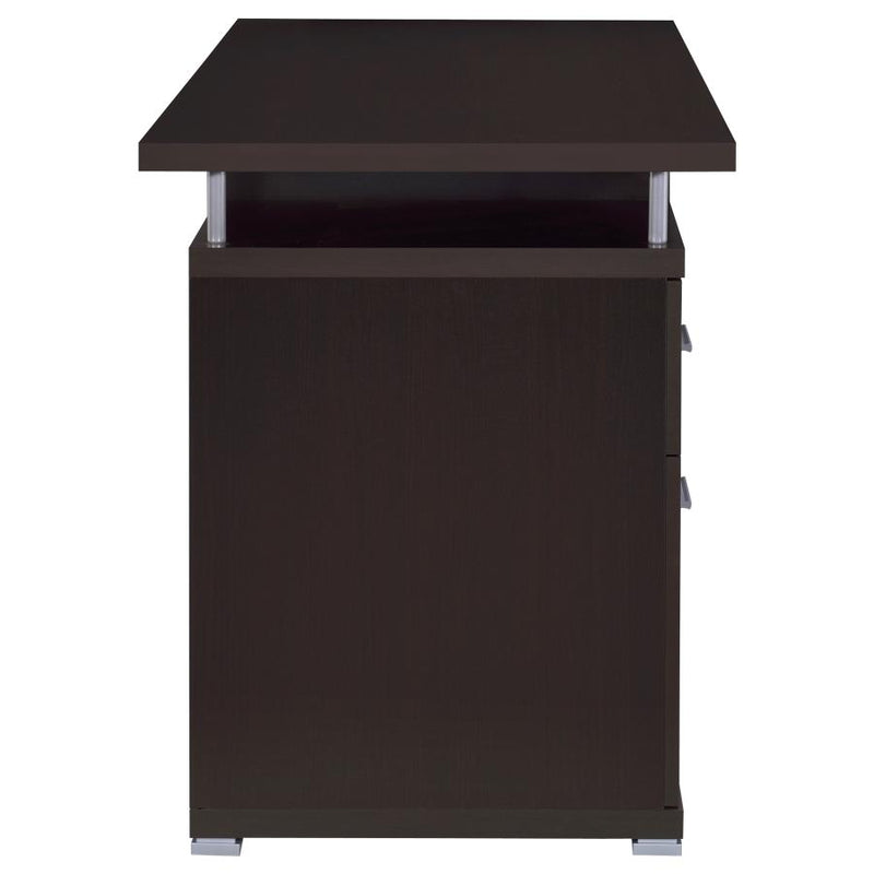 Tracy 55-inch 2-drawer Office Computer Desk Cappuccino-zoom-