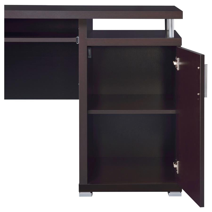 Tracy 55-inch 2-drawer Office Computer Desk Cappuccino-10